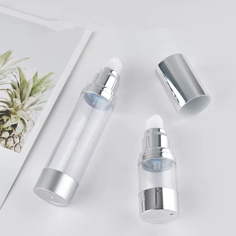 Pompa botol vakum perak terang - Luxury Skincare Bottles ulasan dan harga